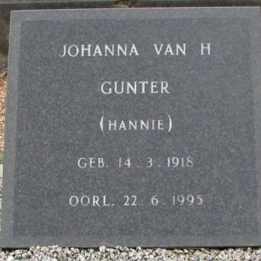 GUNTER Johanna Van H 1918-1995