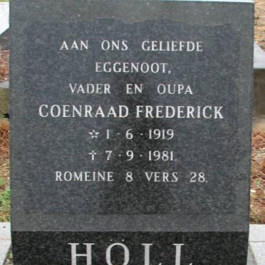 HOLL Coenraad Frederick 1919-1981