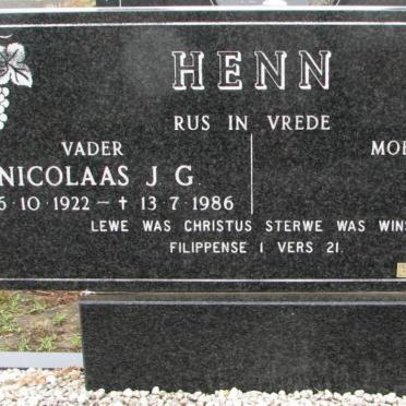 HENN Nicolaas J.G. 1922-1986