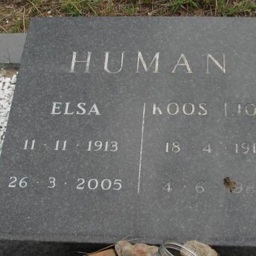 HUMAN J.O.B. 1911-1988 &amp; Elsa 1913-2005