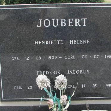 JOUBERT Frederik Jacobus -1999 &amp; Henriette Helene 1909-1988