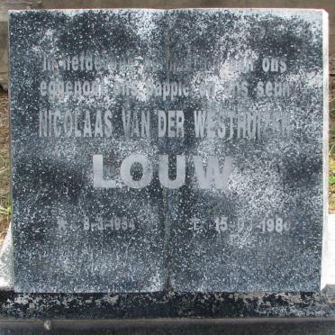 LOUW Nicolaas Van Der Westhuizen 1954-1980