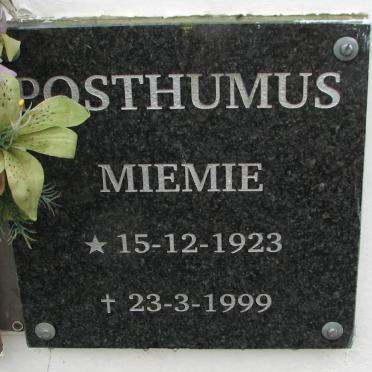 POSTHUMUS Miemie 1923-1999