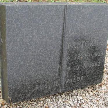 PRETORIUS J.A.A. 1924-1982