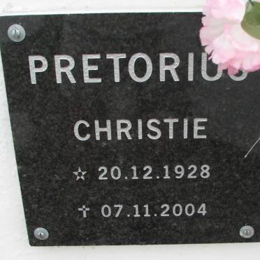 PRETORIUS Christie 1928-2004