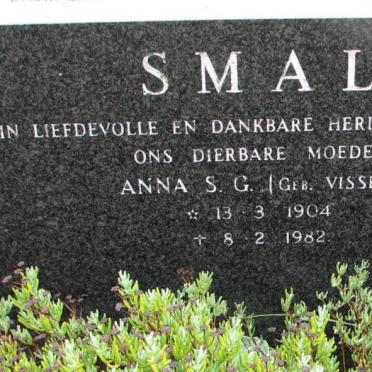 SMAL Anna S.G. nee VISSER 1904-1982