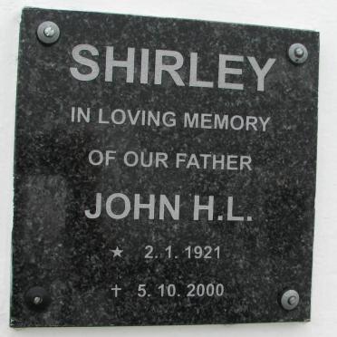 SHIRLEY John H.L. 1921-2000