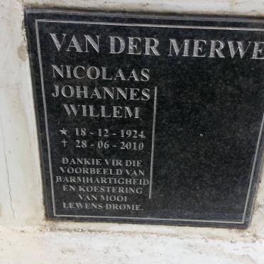 MERWE Nicolaas Johannes Willem, van der 1924-2010