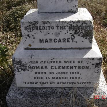 CLEMENTSON Margaret 1818-1892