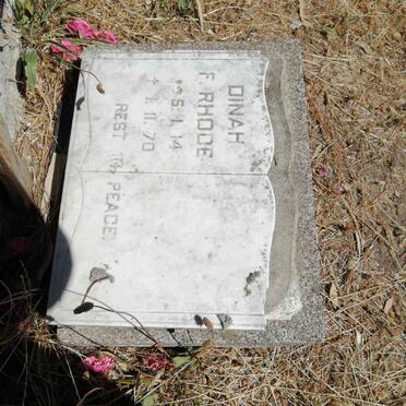 RHODE Dinah F. 1914-1970