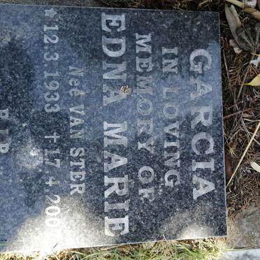 GARCIA Edna Marie nee VAN STER 1933-200?