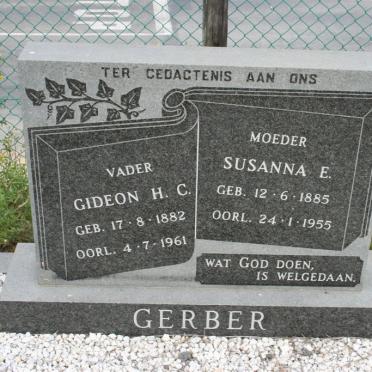 GERBER Gideon H.C. 1882-1961 &amp; Susanna E. 1885-1955