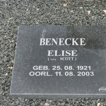 BENECKE Elise nee SCOTT 1921-2003