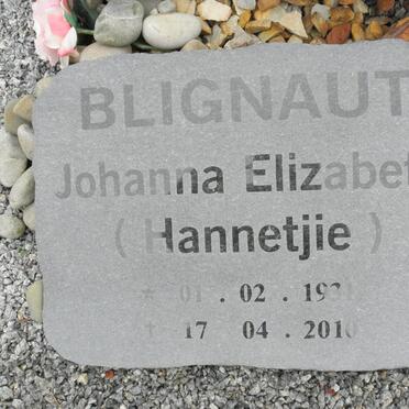 BLIGNAUT Johanna Elizabeth 1931-2010
