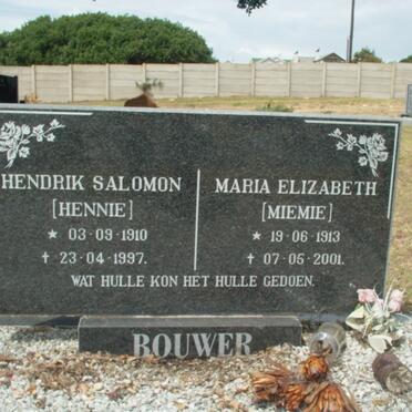 BOUWER Hendrik Salomon 1910-1997 &amp; Maria Elizabeth 1913-2001