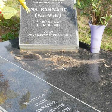 BARNARD Ina nee VAN WYK 1927-2001