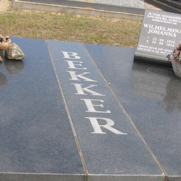 BEKKER Nicholas Cornelius 1922-2007 &amp; Wilhelmina Johanna 1924-2014 