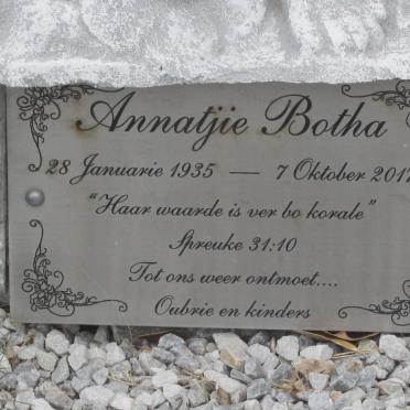 BOTHA Annatjie 1935-2017 