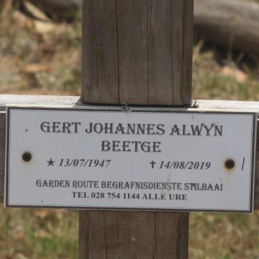 BEETGE Gert Johannes Alwyn 1947-2019