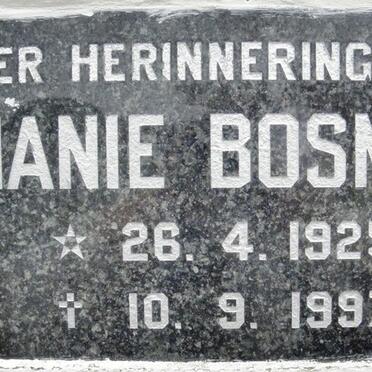 BOSMAN Manie 1925-1997