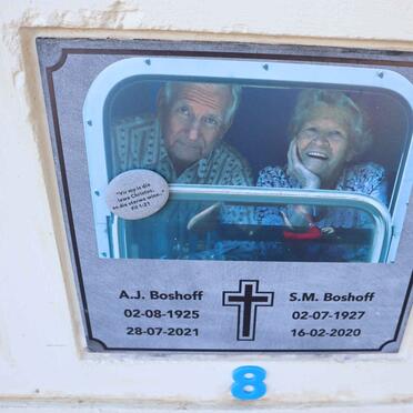 BOSHOFF A.J. 1925-2021 & S.M.1927-2020