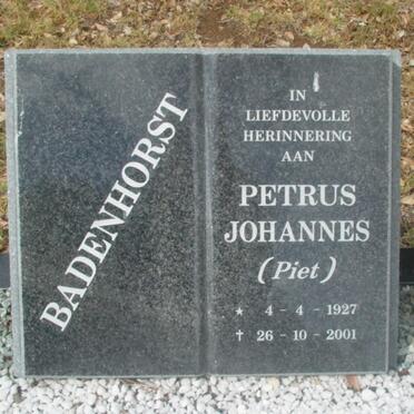 BADENHORST Petrus Johannes 1927-2001