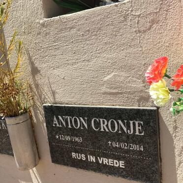 CRONJE Anton 1963-2014