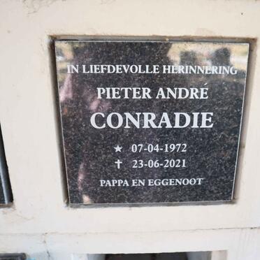 CONRADIE Pieter Andre 1972-2021