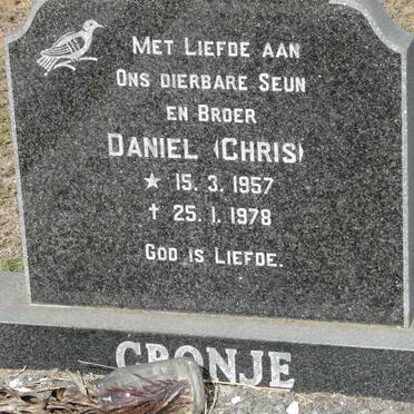 CRONJE Daniel 1957-1978
