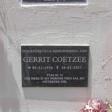 COETZEE Gerrit 1936-2017