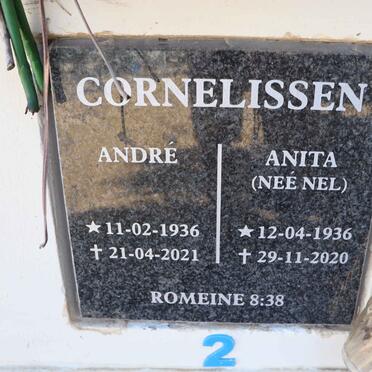 CORNELISSEN Andre 1936-2021 & Anita NEL 1936-2020