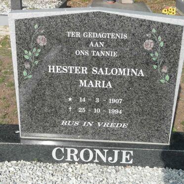 CRONJE Hester Salomina Maria 1907-1994
