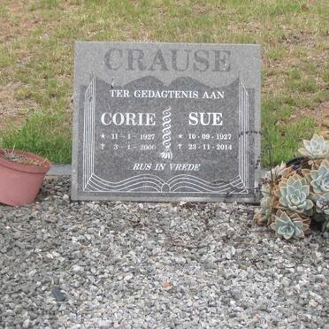 CRAUSE Corie 1927-2000 &amp; Sue 1927-2014