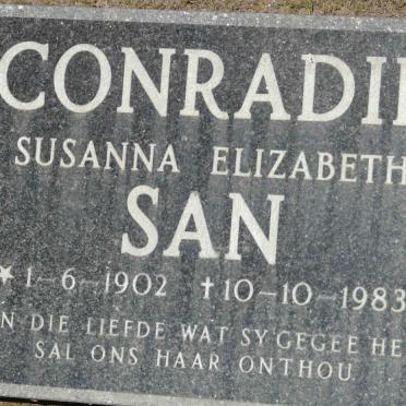 CONRADIE Susanna Elizabeth 1902-1983