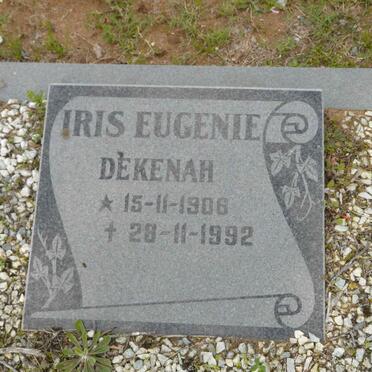 DEKENAH Iris Eugenie 1906-1992
