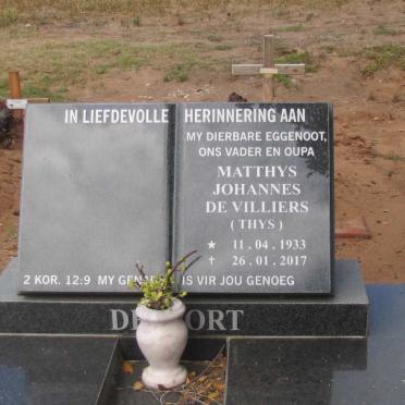 D? Matthys Johannes De Villiers 1933-2017