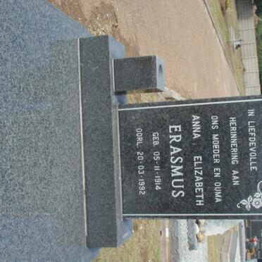 ERASMUS Anna Elizabeth 1914-1992