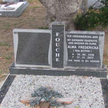 FOUCHE Alma Fredericka nee BOTHA 1938-2015