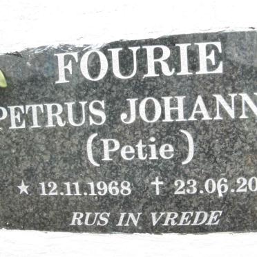 FOURIE Petrus Johannes 1968-2001