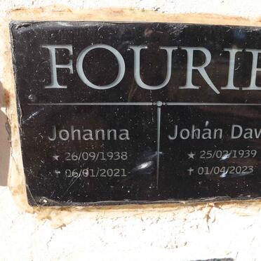 FOURIE Johan David 1939-2023 & Johanna 1938-2021