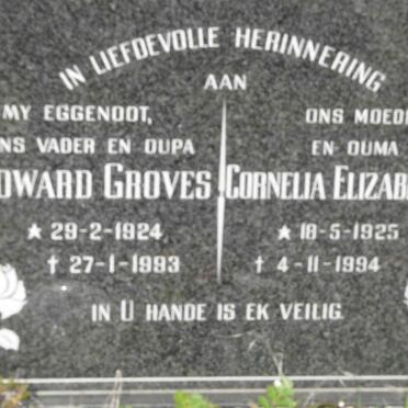 GROVES Edward 1924-1993 &amp; Cornelia Elizabeth M. 1925-1994