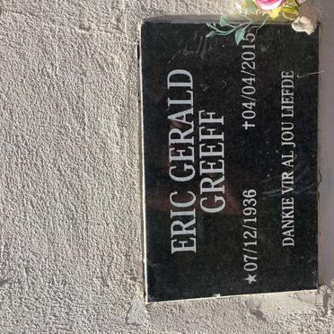 GREEFF Eric Gerald 1936-2015