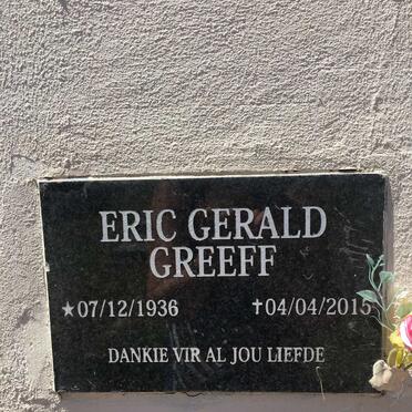 GREEFF Eric Gerald 1936-2015