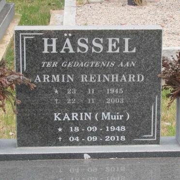 HASSEL Armin Reinhard 1945-2003 &amp; Karin MUIR 1948-2018