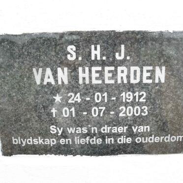 HEERDEN S.H.J., van 1912-2003