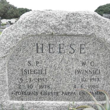 HEESE S.P. 1913-1978 &amp; W.C. 1913-1985