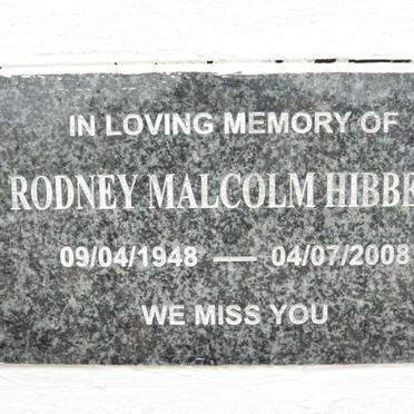 HIBBERT Ronnie Malcolm 1948-2008