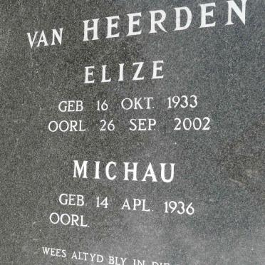 HEERDEN Michau, van 1936- &amp; Elize 1933-2002