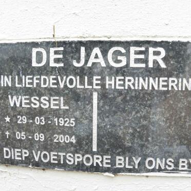 JAGER Wessel, de 1925-2004
