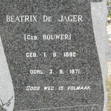JAGER Beatrix, de neé BOUWER 1892-1971